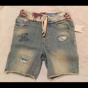 Gap Toddler Boy Pull Up Denim Shorts NWT